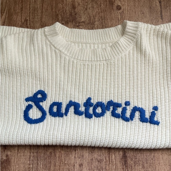 Santorini Stitch Crewneck Pullover Size Medium - Picture 3 of 3